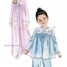 Girls Easy Pajama Sewing Pattern 3-12 Robe Top Pant Long Sleeve 7047