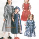 Girls Prairie Dress Sewing Pattern 10-14 Annie Jumper Long Short Sleeve Below Knee 7846