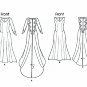 Wedding Gown Dress Sewing Pattern 4-12 Open Back Train Long Sleeveless 5779