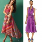 Sleeveless Dress Sewing Pattern 14-22 Plus Easy Wrap Bodice Gypsy Boho 5886