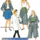 Women's Easy Wardrobe Sewing Pattern 14 16 Plus Loose Top Shorts Capris 5435