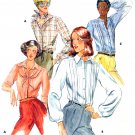 Misses Long Sleeve Blouse Shirt Sewing Pattern Sz 16 Plus Button Front Tucks Vintage 5569