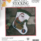 Christmas Stocking Kit Stamped Felt Mini 6 Inch Gift Bag Sequin Santa