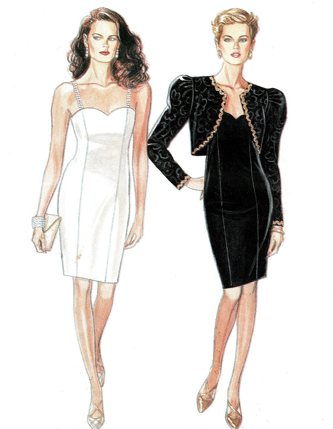 Evening Dress Bolero Jacket Sewing Pattern 6 16 Above Knee Spaghetti Strap Prom Formal 6640