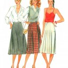 A Line Skirt Sewing Pattern Vintage Sz 12 Pleated Wrap Knee Length 6790