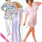 Misses Nightgown Sleep Shirt Pants Sewing Pattern 6-14 Vintage Pullover Easy 3850