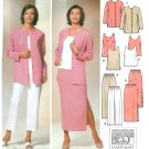 Easy Wardrobe Sewing Pattern Plus 20-28 Jacket Pant Capris Skirt Top Elastic Waist 5687