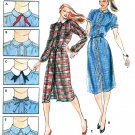 Button Front Dress Sewing Pattern Sz 12 Shirtdress Vintage 3185