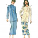 Easy Pull-on Skirt Tunic Shirt Sewing Pattern XS-XL Long Sleeve Turtleneck 8335