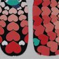 OMG Hearts Pink and Black Nail Polish Strips