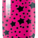 OMG Pink and Black Stars Nail Polish Strips
