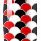 OMG Polka Scales Black White Red Nail Polish Strips