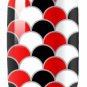 OMG Polka Scales Black White Red Nail Polish Strips