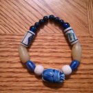 Wooden and Glass Bead Bracelet
