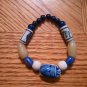 Wooden and Glass Bead Bracelet