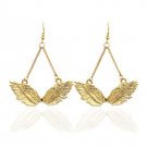 Gold Wing Earrings Gold Earrings Dangle Gold Earrings Basketball Earrings 2.25"