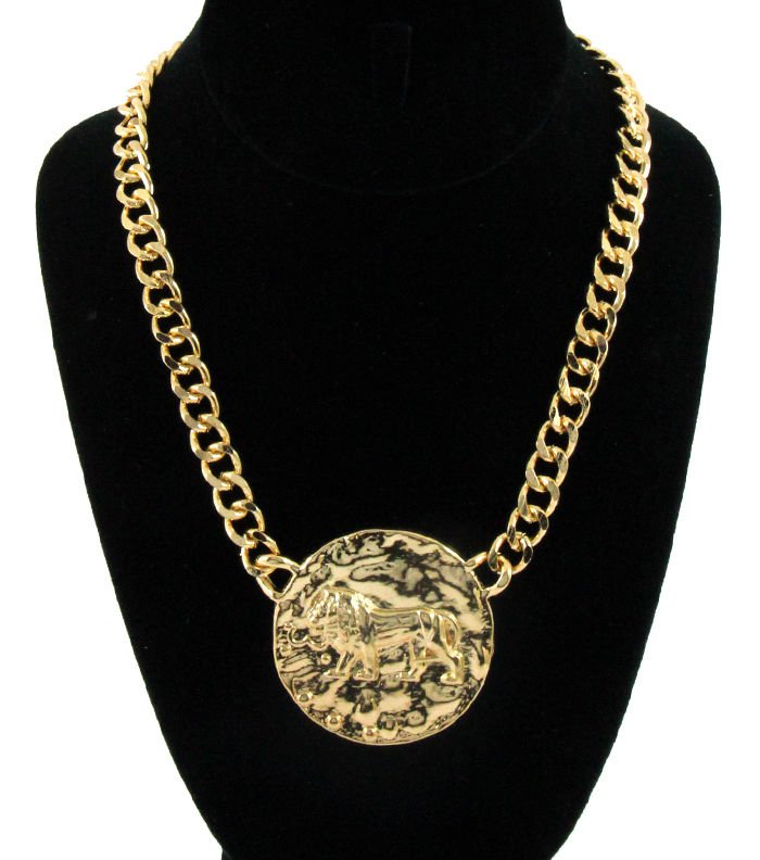 Gold Chain LEO Lion Necklace Lion Necklace Gold Chain Necklace Lion of ...