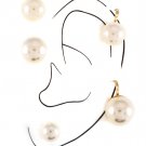 Pearl Stud Earrings Cream Pearl 2 Part Stud Pearl Earrings 1 inch