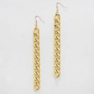 Long Gold Chain Earrings Chain Link Curb Chain Earrings Gold Earrings 5 inches