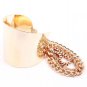 Wide Gold Cuff & Chain Bangle Bracelet Hanging Chain Gold Cuff Bracelet