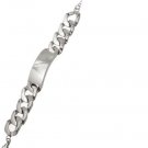 Silver ID Chain Bracelet  Curb Chain Link Bracelet Silver Bracelet Chunky Chain