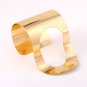 Gold Funky Geometric Cuff Bracelet Wide Gold Bracelet 2 inches Wide Gold Bangle