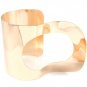 Gold Funky Geometric Cuff Bracelet Wide Gold Bracelet 2 inches Wide Gold Bangle
