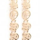 Gold Old English BOSS Earrings Gold Statement Earrings Gold Earrings 2.75 inches