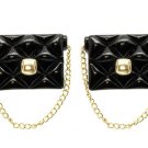 Black Handbag Purse Earrings with Gold Chain Black Earrings Chain Earrings 1.5'