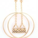 Dangle Purse Gold Hoop Earrings Dangle Crystal Purse Earrings Chain Earrings 4'