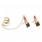 Black and Gold Lipstick Cuff Earrings Black Red Earrings Gold Ear Cuff Earrings