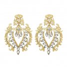 Statement Gold Baroque Earrings With Crystals Filigree Earrings Gold Earrings 3'