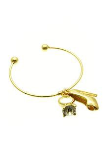 High Heel Platform Shoe and Ring Bangle Bracelet Gold Bangle Cuff Gold Bracelet