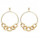 New Lightweight Gold Chain Hoop Earrings Gold Earrings Gold Hoop Earrings 3.1'