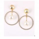 Crystal Rhinestone Earrings Imitation Pearl Earrings Hoop Earrings 3.37 inches