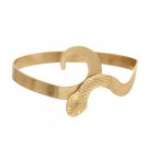 Snake Bracelet Upper Arm Cuff Burnished Gold Adjustable Armband Egyptian Style