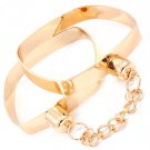 Gold Handcuff Bracelets Chain Link Bracelets Gold Plated Bangles Fashion Jewelry