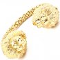 Carved Lion Head Cuff Bracelet Lion Bracelet Gold Lion Cuff Bangle Gold Bracelet
