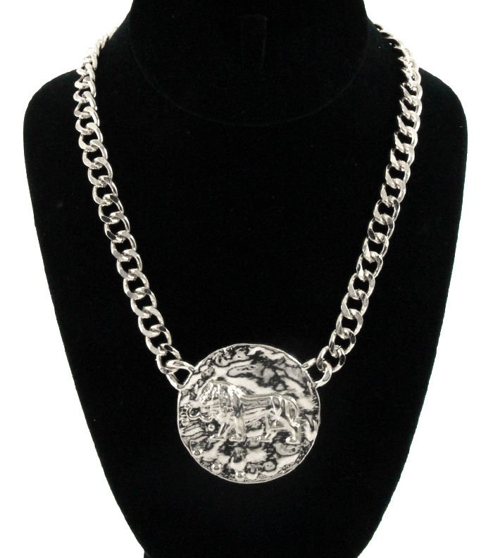Silver Chain LEO Lion Necklace Lion Necklace Silver Chain Necklace Lion of Judah