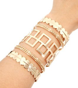 Barb Wide Cutout Cuff Bracelet Gold Plated 3.6 inches Women's Fashion Jewelry