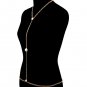 Celebrity Inspired Pearl Body Chain Waist Gold Plated Fashion Jewelry for Women