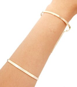 The Minimalist Cutout Wide Cuff Bracelet Gold Plated 4 inches Fashion Jewelry