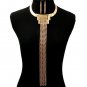 Statement Necklace Set Long Gold Chain Tassel Chain Earrings Fashion Jewelry