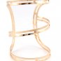 Lined Minimal Cutout Wide Cuff Bracelet Gold Plated 3.5 inches Fashion Jewelry