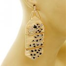 Statement Gold Jaguar Earrings with Crystals Leopard Animal Fashion Jewelry