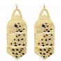 Statement Gold Jaguar Earrings with Crystals Leopard Animal Fashion Jewelry