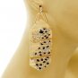 Statement Gold Jaguar Earrings with Crystals Leopard Animal Fashion Jewelry