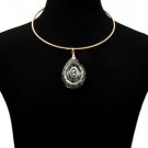 Tashii Big Rhinestone Crystal Pendant Necklace Choker Statement Fashion Jewelry