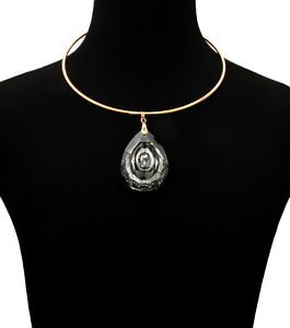 Tashii Big Rhinestone Crystal Pendant Necklace Choker Statement Fashion Jewelry