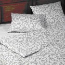 Bedding set White and Gold/ NATURAL 100% linen/King size (sheet 240x220cm)